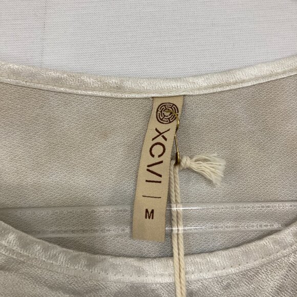 New XCVI Medium Blue Gray Tie Dye Boho Ultra Soft Stretch Long Sleeve Top - Picture 2 of 9